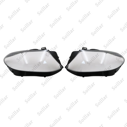 Pair Headlight Lens Cover Clear For 2016-2019 Mercedes Benz W166 GLE350 GLE43