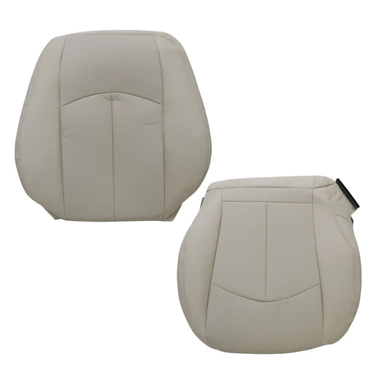For 2003-2009 Mercedes Benz E63 E280 E300 E320 E350 E500 E550 Driver Bottom & Top PERFORATED Leather Seat Cover Light Tan