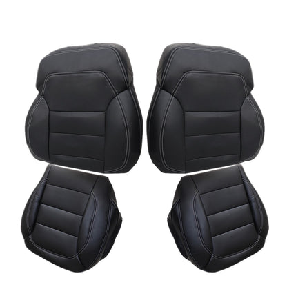 For 2012-2015 Mercedes Benz ML250 ML350 ML400 Driver & Passenger Bottom & Top Leather Seat Cover Black
