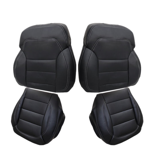 For 2012-2015 Mercedes Benz ML250 ML350 ML400 Driver & Passenger Bottom & Top Leather Seat Cover Black