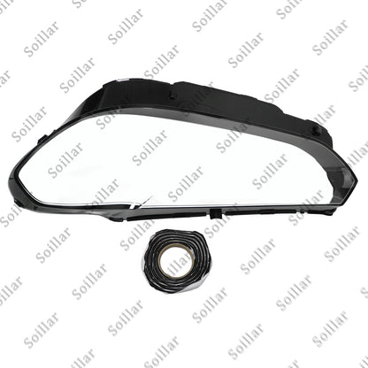 Left Side Front Headlight Lens Clear Cover+Sealant Fit BMW X3 X4 2022-2024 1Pcs