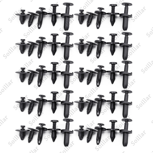 50 Clips For Dodge Charger Bumper Fender Fascia Retainer Fastener Push Rivet Kit
