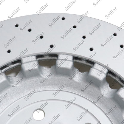 For BMW F06 F10 F13 M5 Pair Set Rear Vented & Drilled Disc Brake Rotors