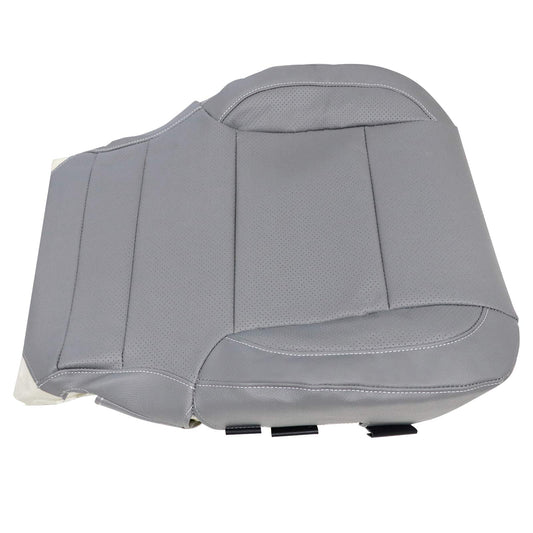 For 2014-2019 Chevy Silverado/GMC Sierra 1500 2500HD 3500HD LT LS LTZ Z71 Hybrid Driver & Passenger Bottom Perforated Leather Seat Cover Ash Gray