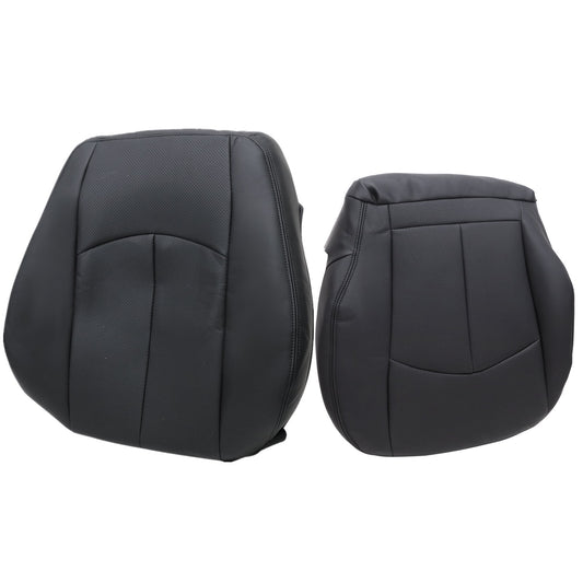 For 2003-2009 Mercedes Benz E63 E280 E300 E320 E350 E500 E550 Driver Bottom & Top PERFORATED Leather Seat Cover Black