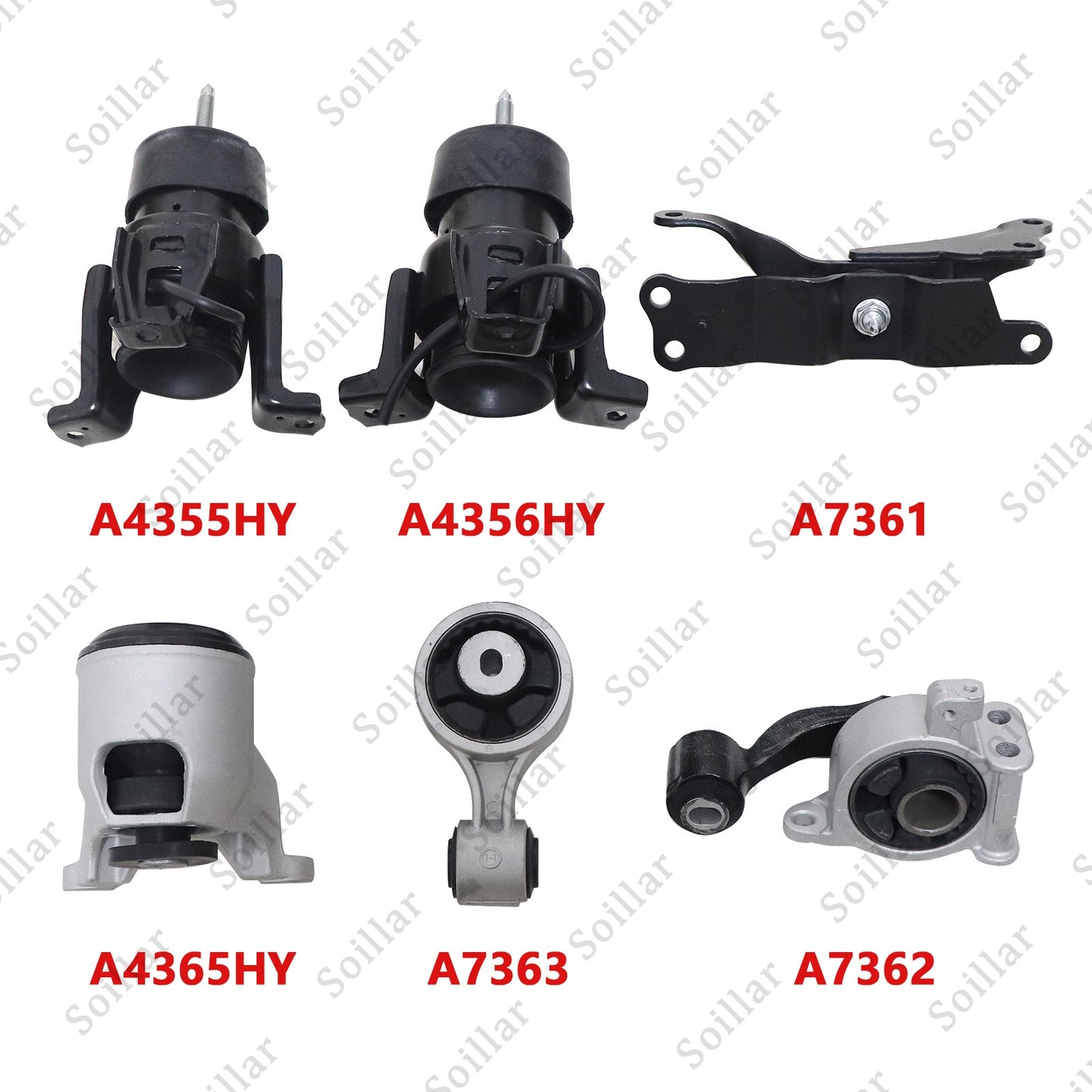 For 2009-2014 Nissan Maxima 3.5L Auto Trans 6Pcs Engine Motor & Trans Mount Set