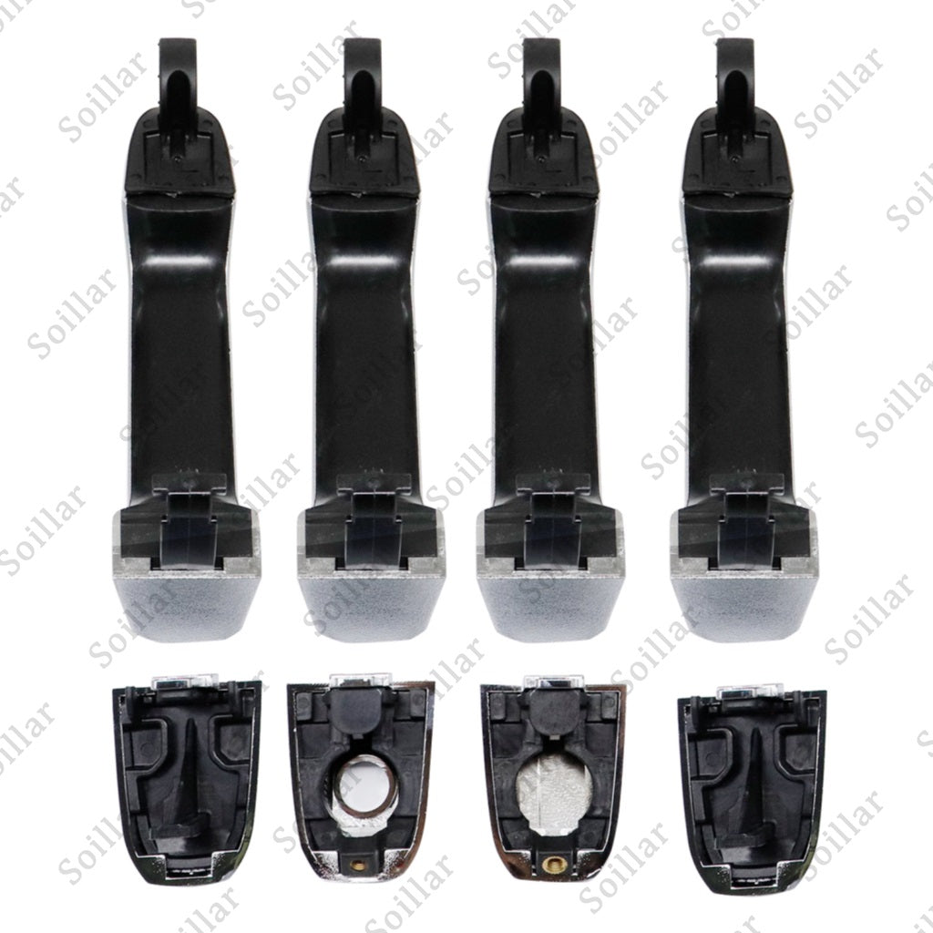 Exterior Door Handle For 2014-2017 Chevrolet Silverado 1500 Set of 4 Chrome