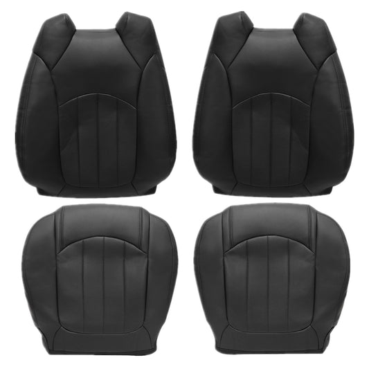 For 2008-2012 Buick Enclave Both Side Bottom & Top Leather Seat Cover Black 4PCS