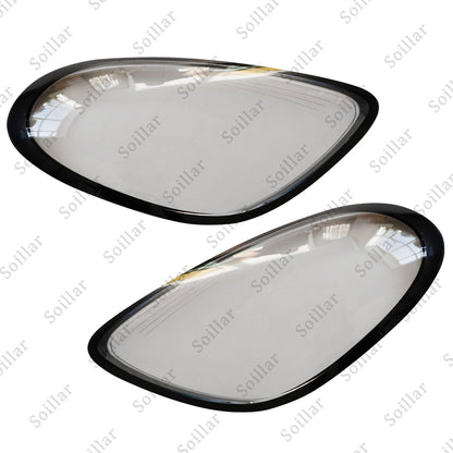 2x Car Front Headlight Lens Cover Shell For Porsche Boxster Cayman 981 2014-2016