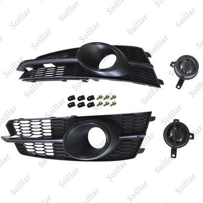 For Audi A6 S6 RS6 2016 2017 2018 Front honeycomb Mesh Grill Fog Light Grille