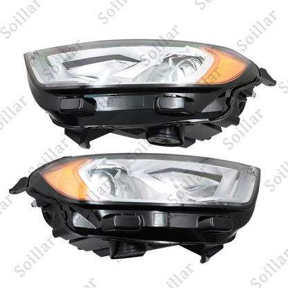 For 2018-2023 Ford EcoSport Driver + Passenger LED DRL Headlight Chrome Halogen
