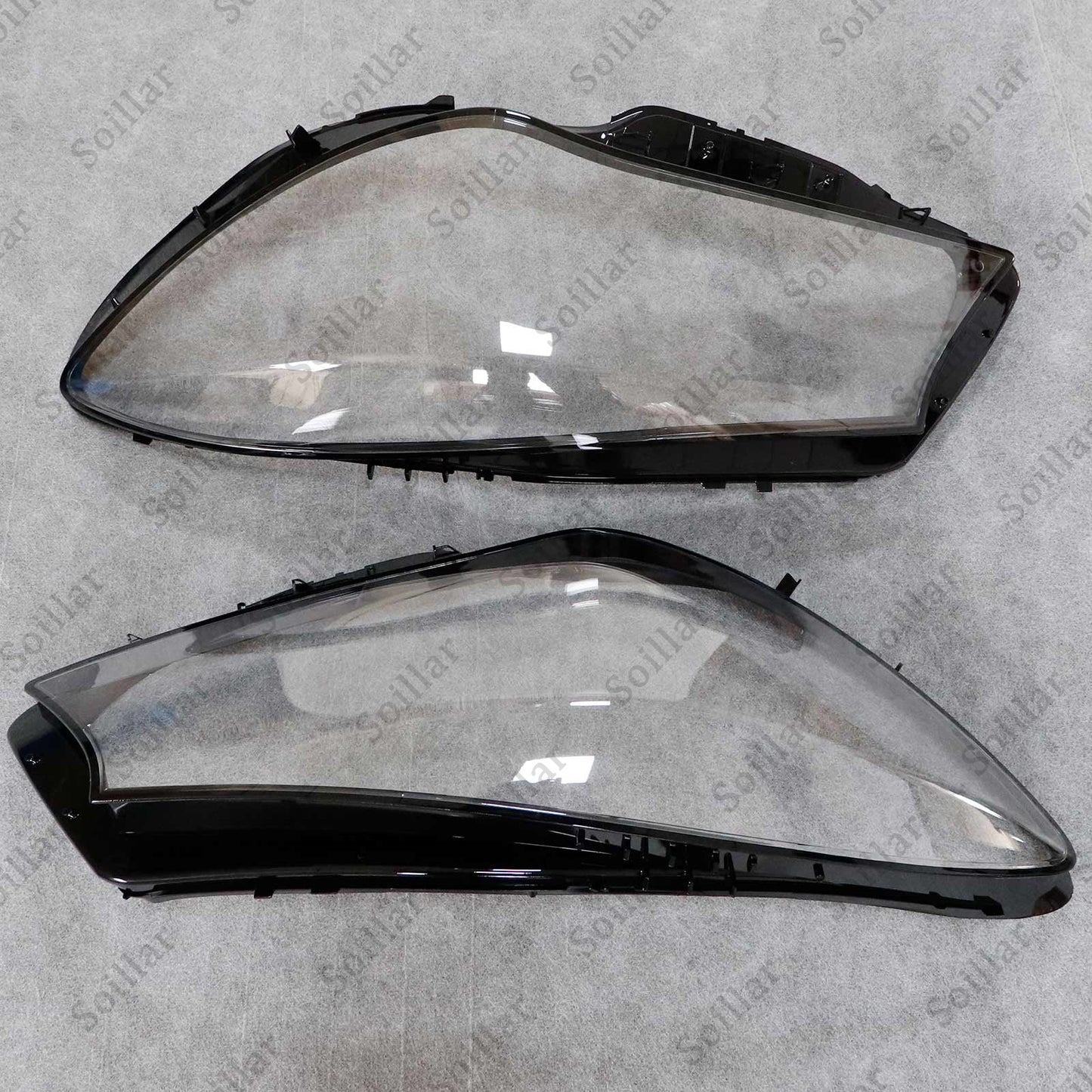 A Pair Headlight Clear Lens Cover For 2016-2019 Mercedes-Benz W117 CLA250 CLA45