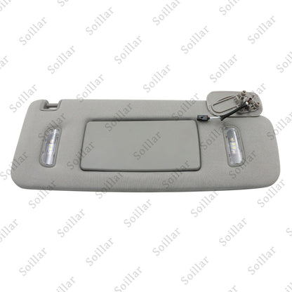 For 15-19 Cadillac Chevrolet GMC Gray Right Passenger Side Sun Visor W/ Light