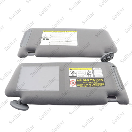 1 Pair For 2005-2015 Toyota Tacoma Sun Visor LH Driver & RH Passenger Side Gray
