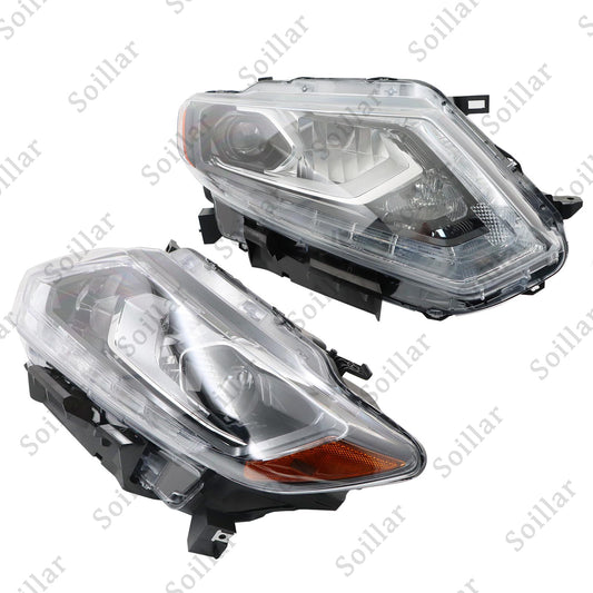 Pair For 2014 2015 2016 Nissan Rogue Headlight Assembly LED Left + Right Side US