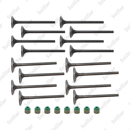 Fits Kia Accent Veloster Rio Soul 1.6L Intake & Exhaust Valves + Steam Seals