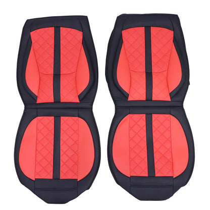For Toyota 5 Seat Cover Front & Rear PU Leather Waterproof Protector Cushion Red