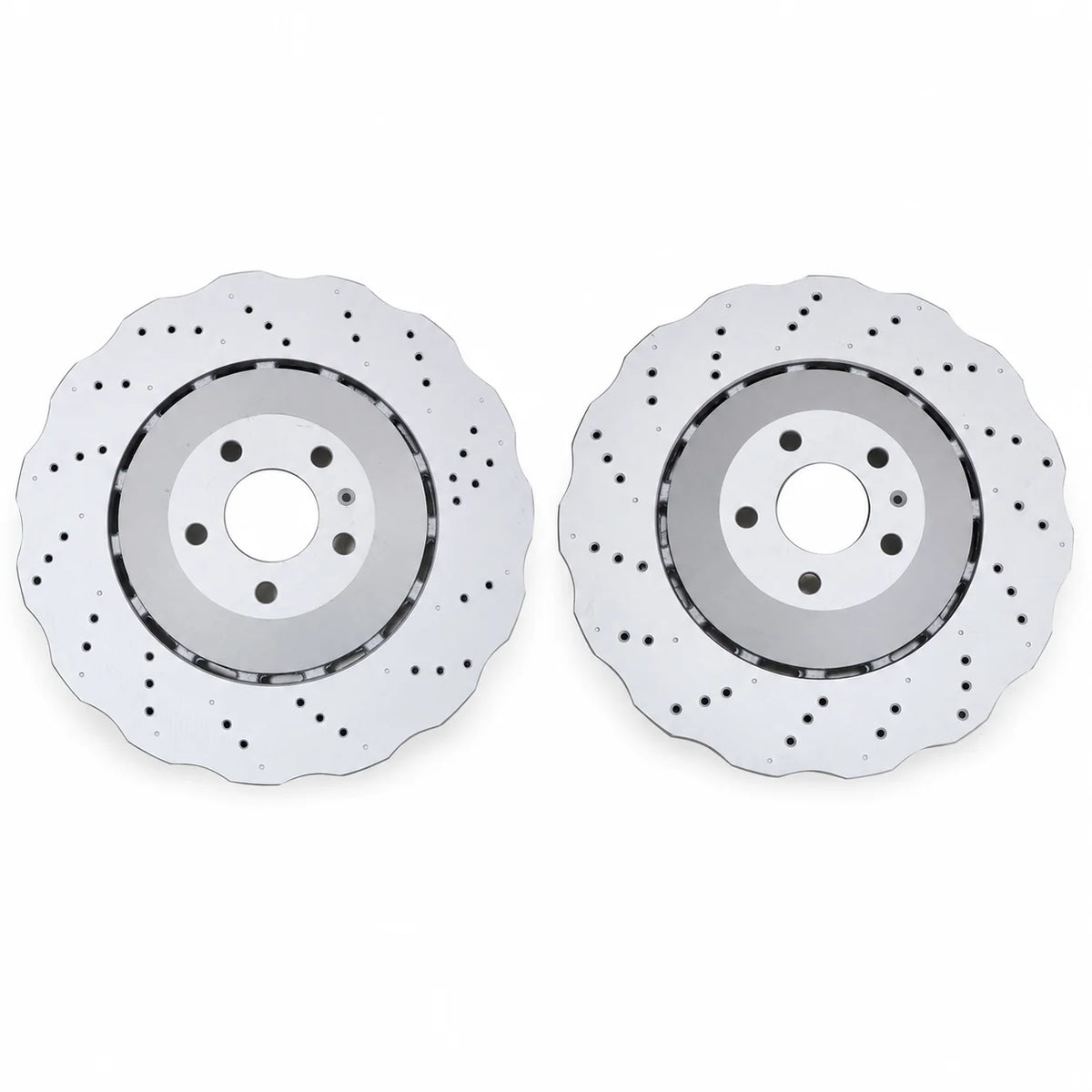 2x Front Left & Right Side Disc Brake Rotors For 2014-2016 Audi RS7
