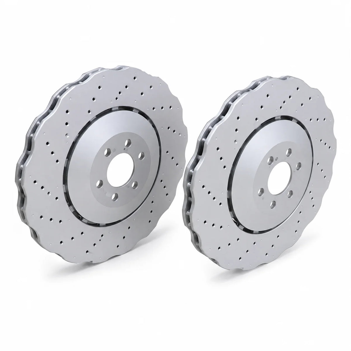 2x Front Left & Right Side Disc Brake Rotors For 2014-2016 Audi RS7