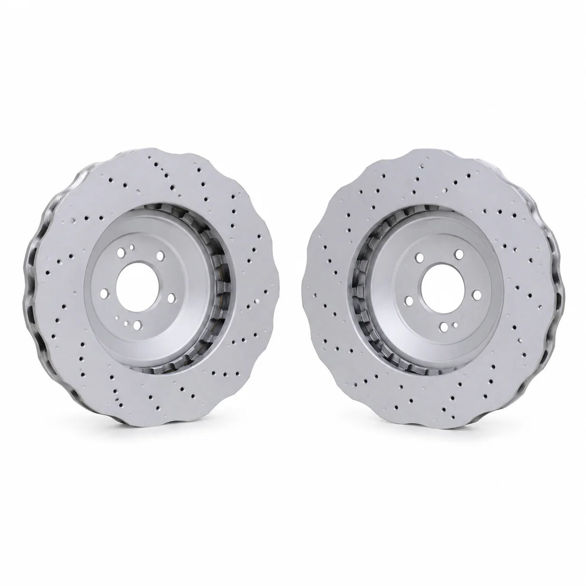 2x Front Left & Right Side Disc Brake Rotors For 2014-2016 Audi RS7