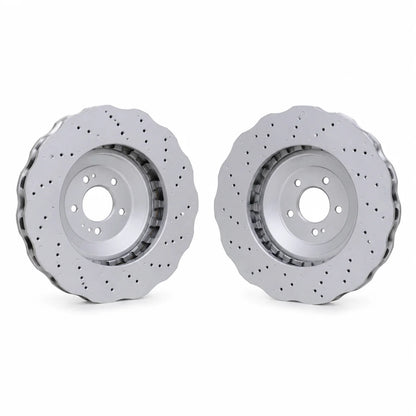 2x Front Left & Right Side Disc Brake Rotors For 2014-2016 Audi RS7