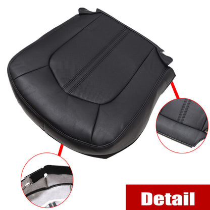 For 2008-2013 Cadillac CTS Front Driver & Passenger Bottom & Top Leather Seat Cover Black
