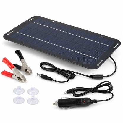 30W 12V Solar Panel Battery Charger Kit & Trickle Maintainer for Car RV Boat