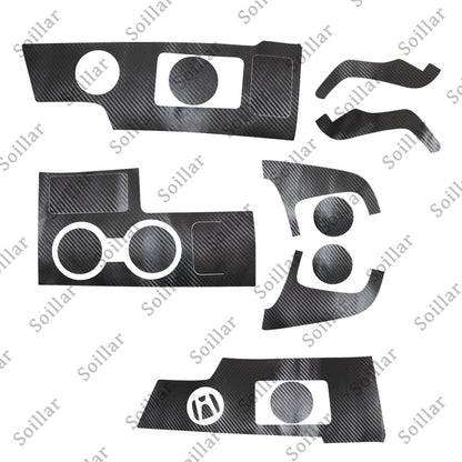 17Pcs Carbon Fiber Interior Set Cover Sticker Fit For Honda CRV CR-V 2007-2011