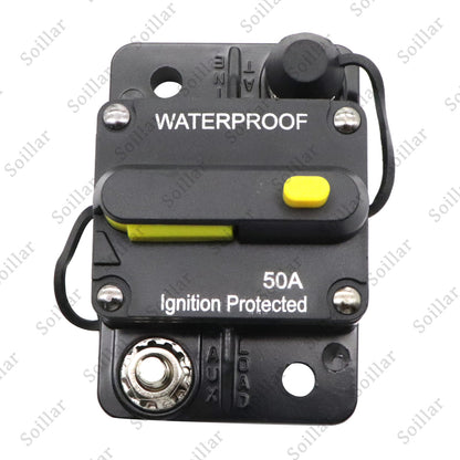 50AMP 12V DC Circuit Breaker Reset Car Auto Marine Stereo Audio FuseInverter
