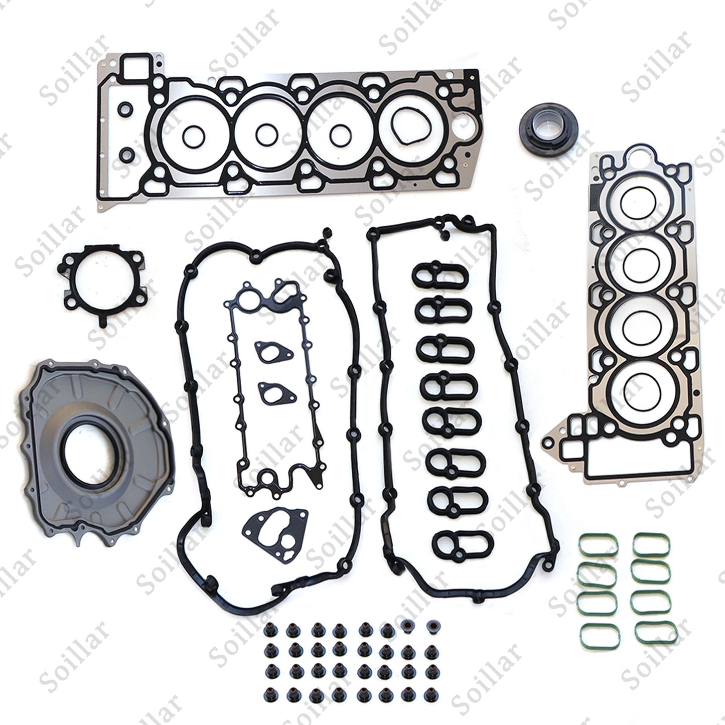5.0L Engine Rebuild Gasket+Piston(w/rings)+Valve Kit For Jaguar Land Rover AJ133