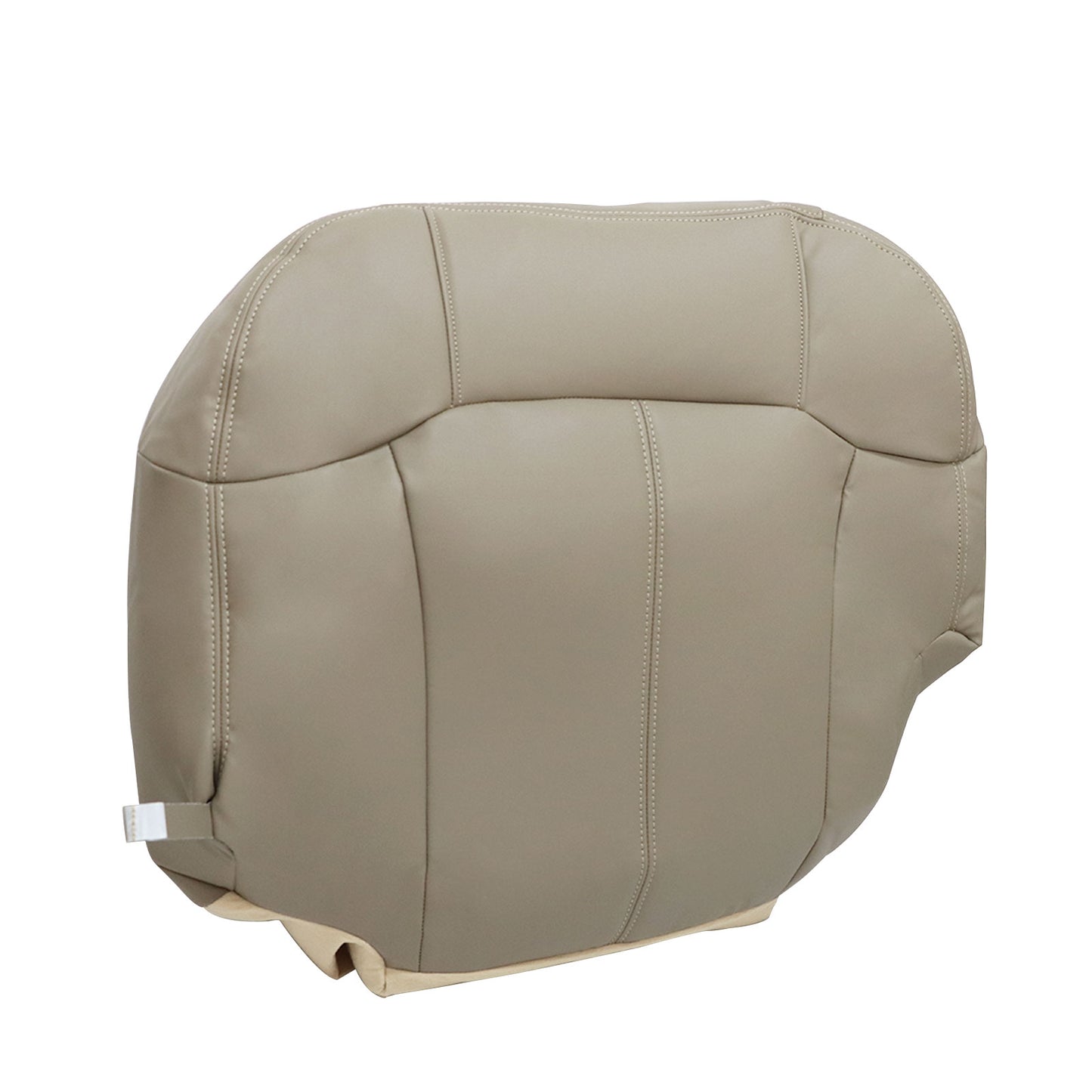 For 1999-2002 Chevrolet Silverado GMC Sierra Front Driver & Passenger Bottom Leather Seat Cover Med Tan