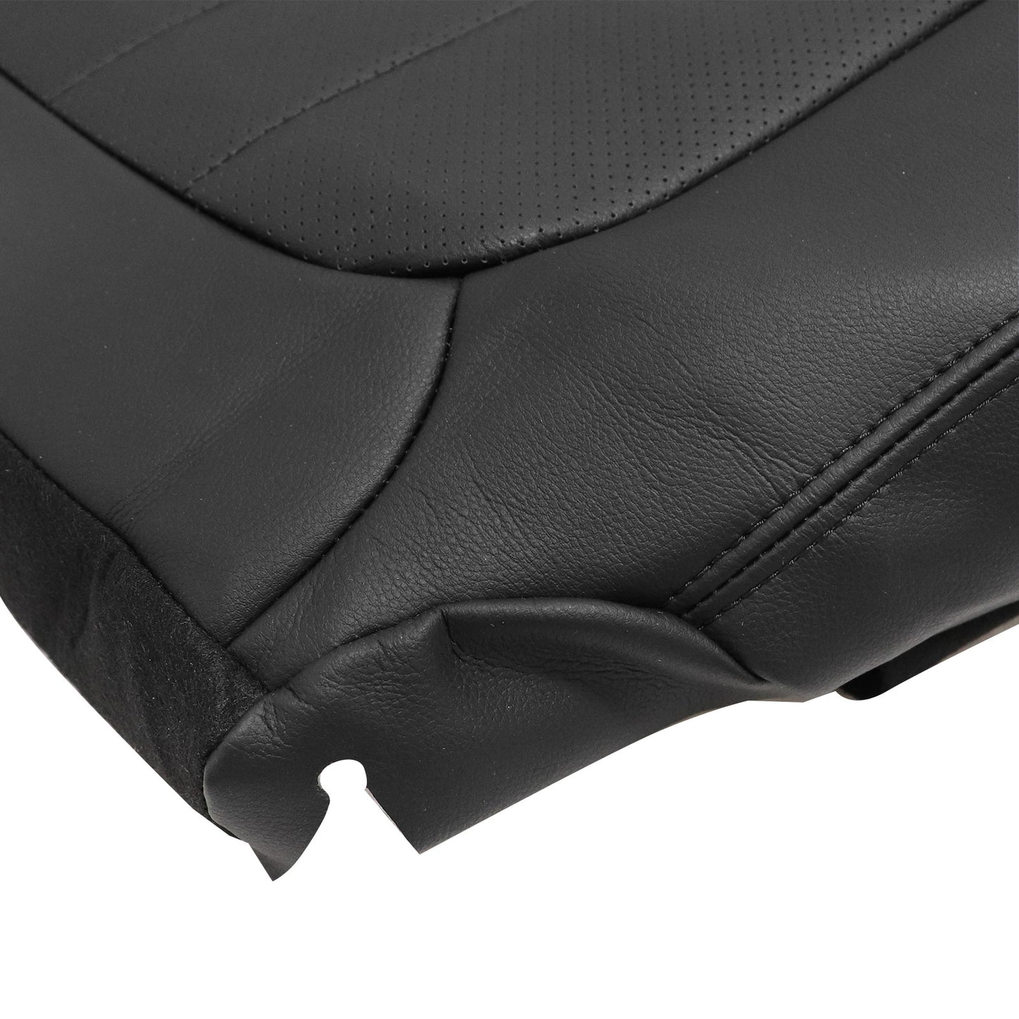 For 2008-2012 Buick Enclave 4-Door Driver Bottom Leather PERF Seat Cover Black