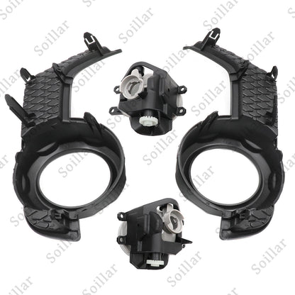 Trim Surround Covers Fog Lights+Lamps Bezel For 2014-2020 Toyota 4Runner /SR5