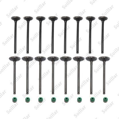 Fits Kia Accent Veloster Rio Soul 1.6L Intake & Exhaust Valves + Steam Seals