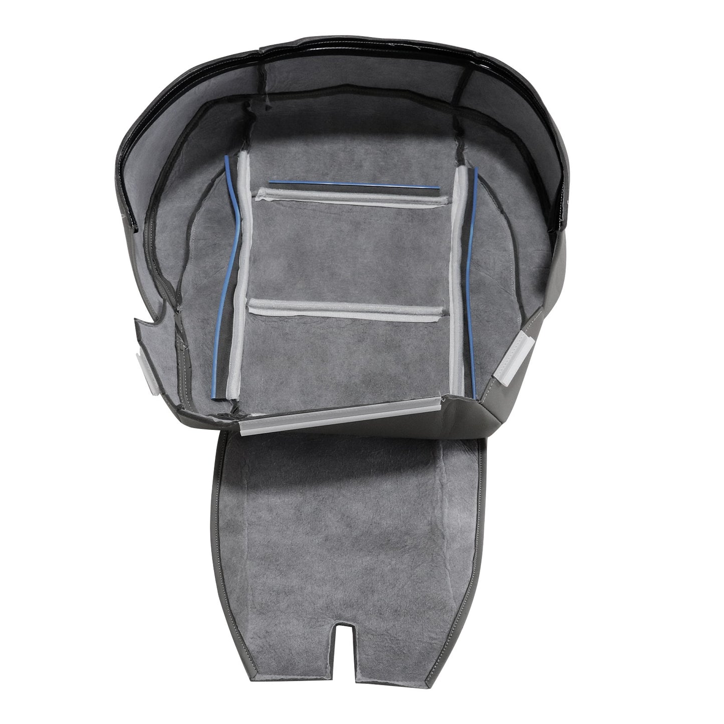 Driver Bottom Leather Seat Cover Gray For Nissan Titan 2005-2015 Replacement