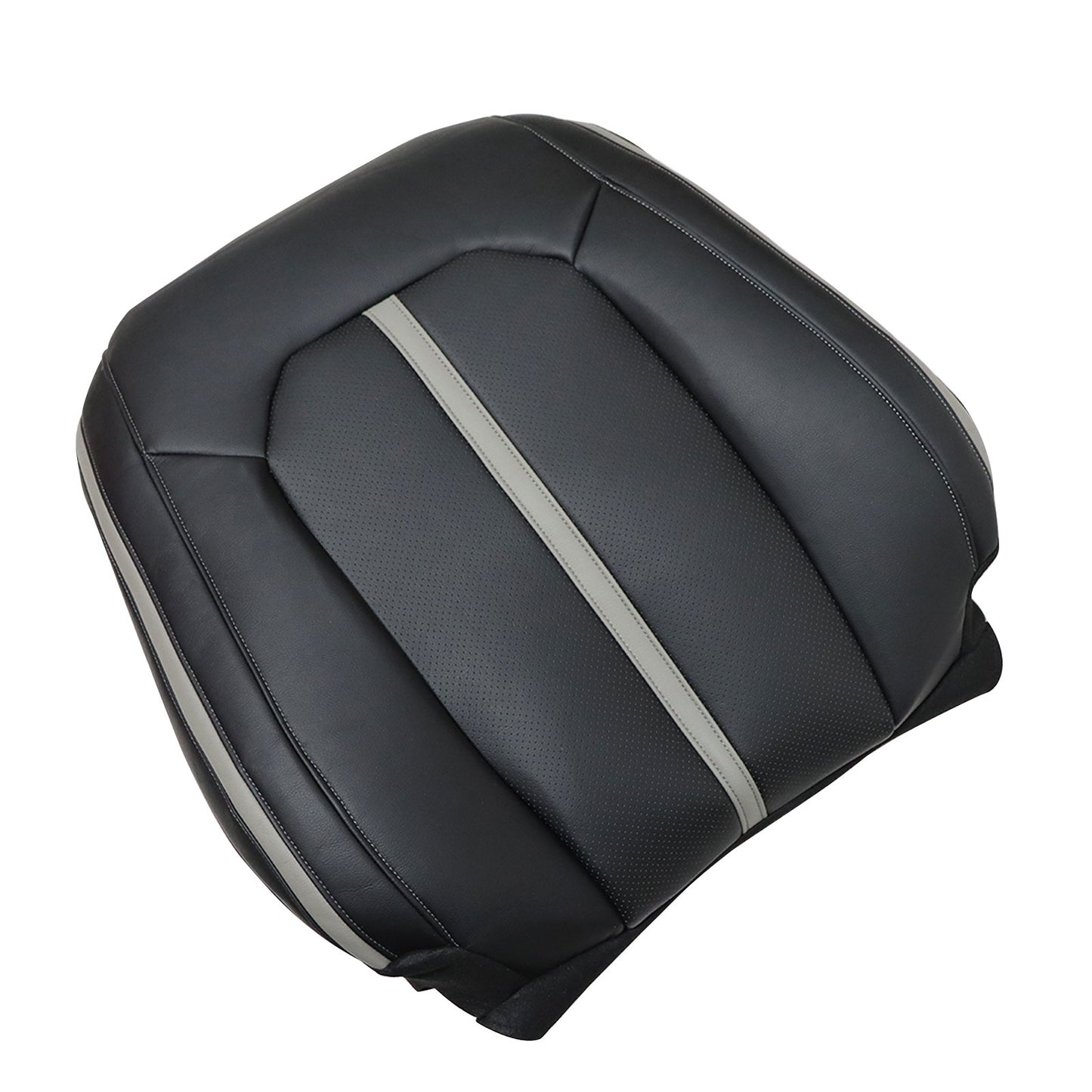 For 2015-2020 Ford F150 F250 F350 Front Driver & Passenger Bottom & Top Leather Seat Cover Black