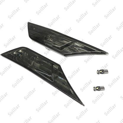 Smoked Side Marker Lamp Turn Signal Light W/ Led Bulbs for Honda Civic 2016-2021