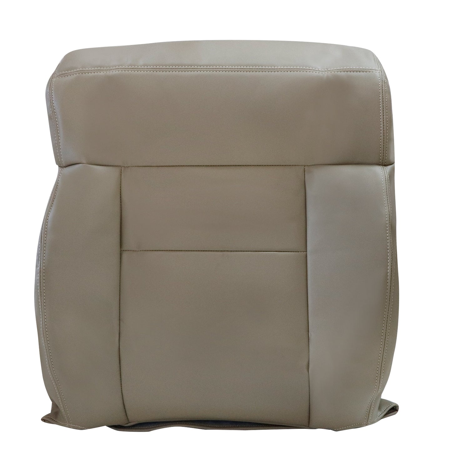 Front Driver & Passenger Bottom & Top Leather Seat Cover Tan 2004-2008 For Ford F-150 Lariat XL XLT STX FX4