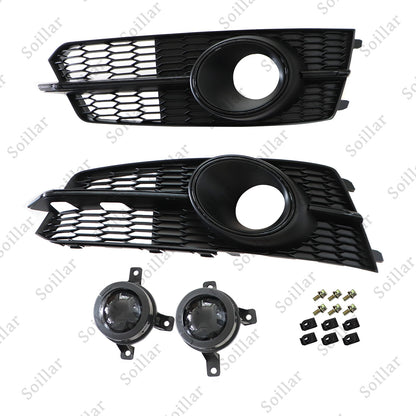 For Audi A6 S6 RS6 2016 2017 2018 Front honeycomb Mesh Grill Fog Light Grille