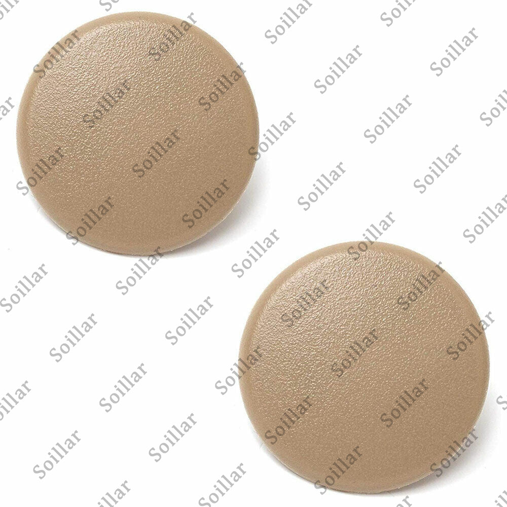 2PCS Beige Rear Armrest Seat Bolt Cover Cap Fit For 2007-2018 TAHOE GMC YUKON XL
