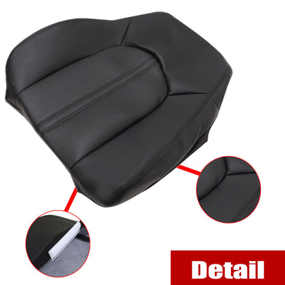 For 2008-2013 Cadillac CTS Front Driver & Passenger Bottom & Top Leather Seat Cover Black