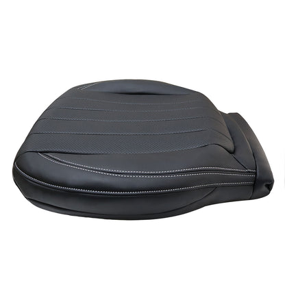 For 2017-2020 Mercedes Benz E300 E350 E400 E450 Driver & Passenger Bottom Leather Seat Cover Black