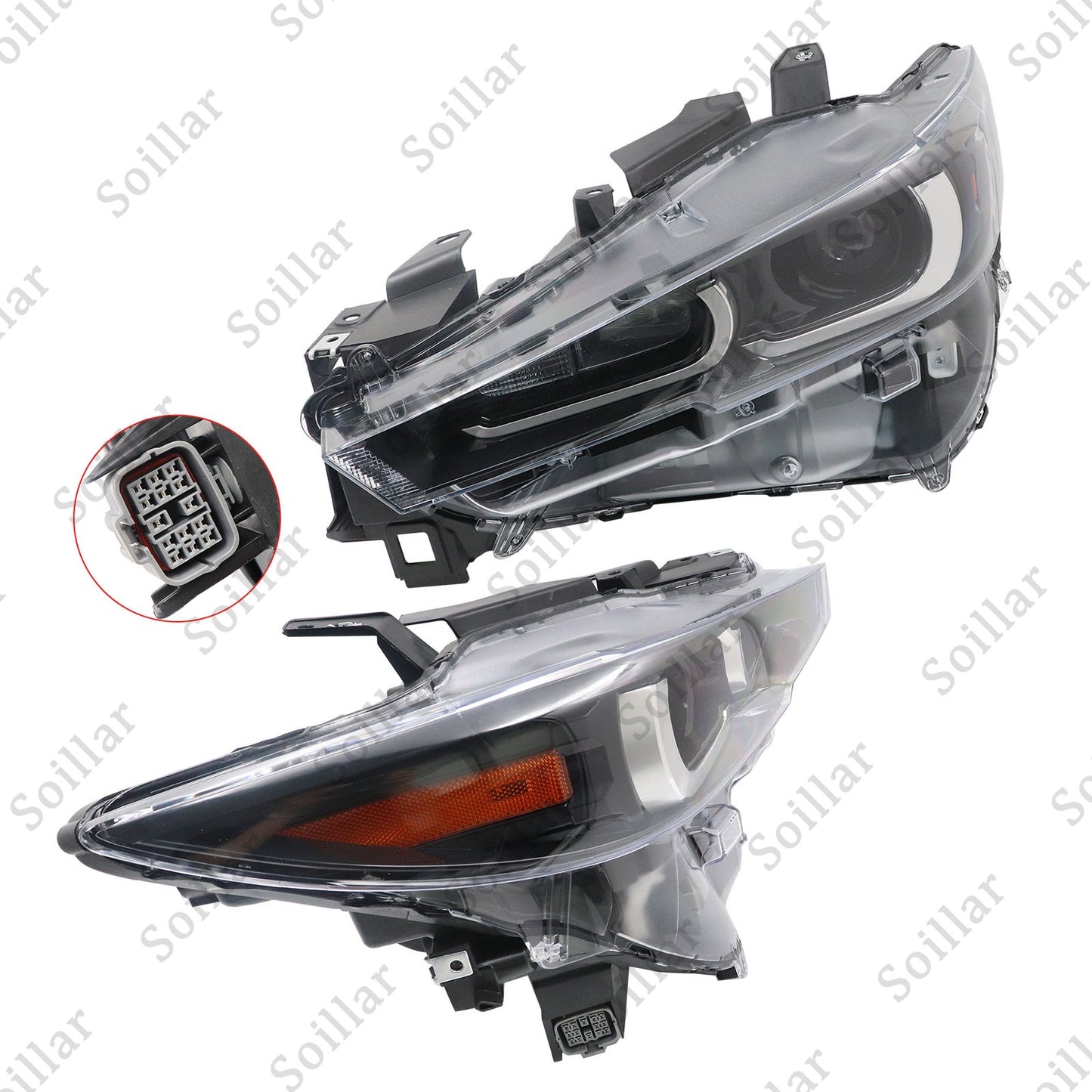 2Pcs For 2022-2024 Mazda CX-5 Non-AFS Model Full LED Left + Right Side Headlight