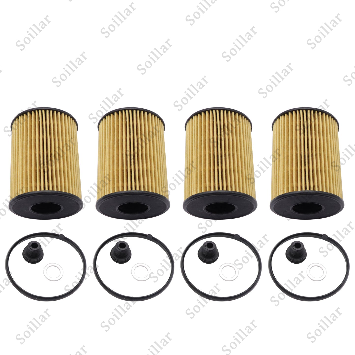 4Pcs High Quality Oil Filter Pack With Seals For 2021 Kia Optima 2.5L Engine