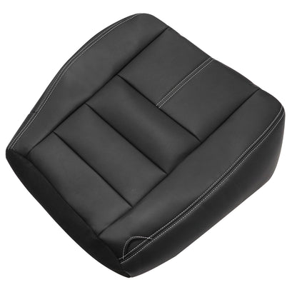 For 2008-2010 Ford F250 F350 Super Duty Lariat XL Driver & Passenger Bottom & Top Leather Seat Cover Black