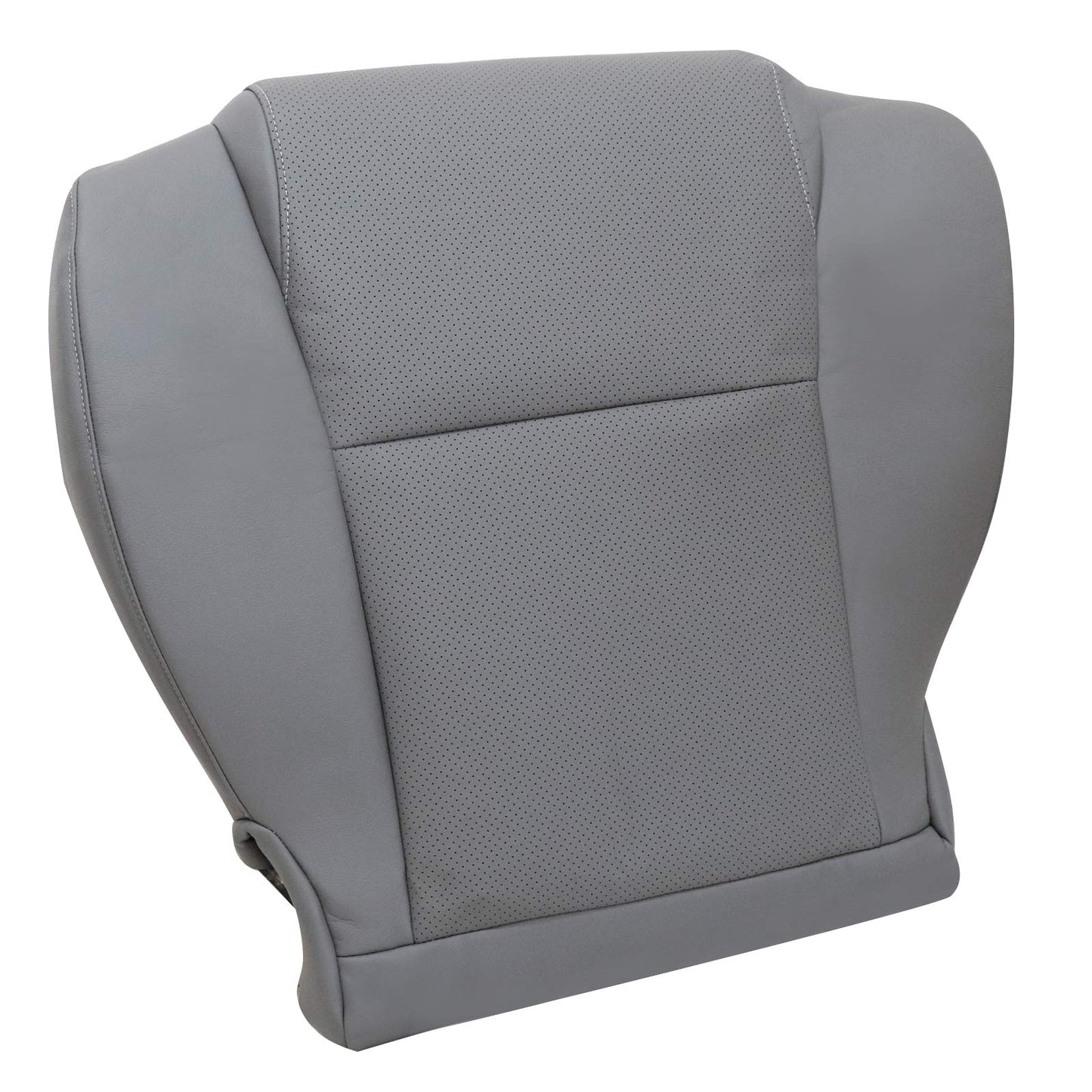 For 2007 to 2013 Toyota Sequoia Tundra Driver & Passenger Bottom Perforated Leather Seat Cover Gray