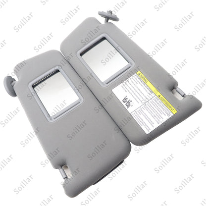 1 Pair For 2005-2015 Toyota Tacoma Sun Visor LH Driver & RH Passenger Side Gray