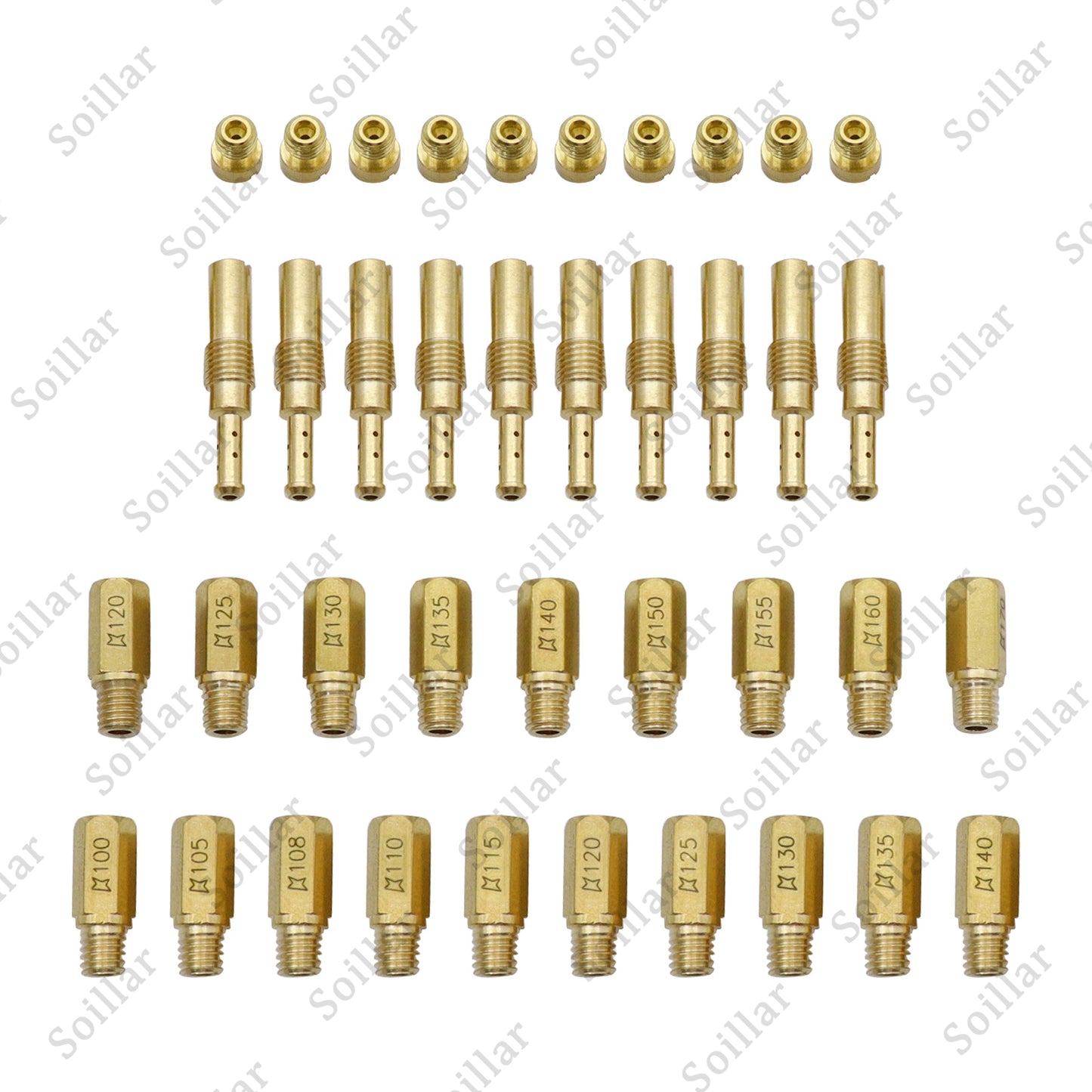 Carburetor 10Pc Slow Jets/Pilot Jet Kit+30Pc Main Jets For PWK Keihin OKO Carbs