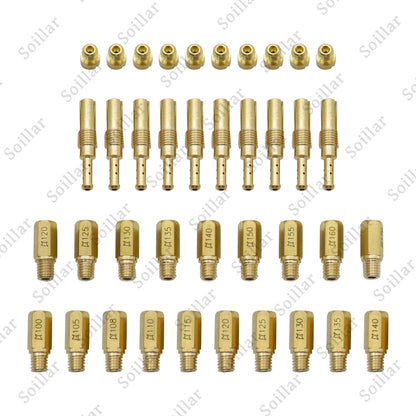Carburetor 10Pc Slow Jets/Pilot Jet Kit+30Pc Main Jets For PWK Keihin OKO Carbs