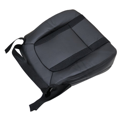 For 2010-2014 Ford F-150 Raptor SVT Front Driver & Passenger Bottom & Top Leather Seat Cover Black